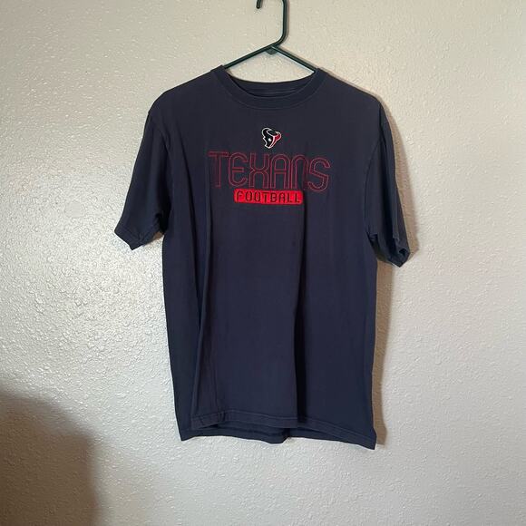 Houston Texans Womens Large Football Navy Short Sleeve Embroidered NFL Crew Red - Picture 5 of 7